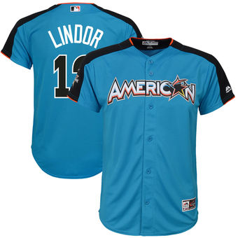 Youth American League Indians Francisco Lindor Majestic Blue 2017 MLB All-Star Game Home Run Derby Jersey Youth American League Indians Francisco Lindor Majestic Blue 2017 MLB All-Star Game Home Run Derby Jersey