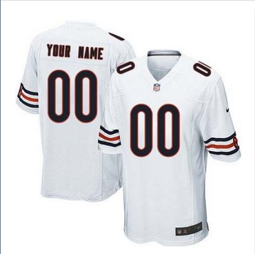 Youth Nike Chicago Bears Customized Elite White NFL Jersey