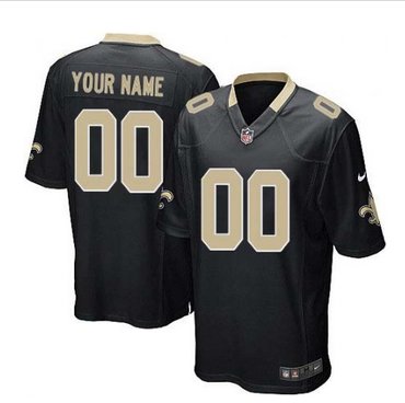 Youth Nike New Orleans Saints Customized Elite Black Team Color NFL Jersey Youth Nike New Orleans Saints Customized Elite Black Team Color NFL Jersey