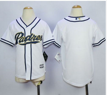 Youth San Diego Padres Blank White Home Cool Base Stitched MLB Jersey Youth San Diego Padres Blank White Home Cool Base Stitched MLB Jersey