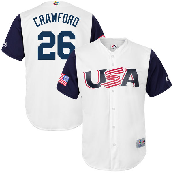 Team USA #10 Crawford 2017 World Baseball Classic Authentic Customized Stitched MLB Jersey Team USA #10 Crawford 2017 World Baseball Classic Authentic Customized Stitched MLB Jersey