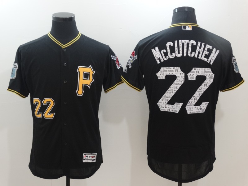 Men's Pittsburgh Pirates #22 Andrew McCutchen Majestic Black 2017 Spring Training FlexBase Player Jersey