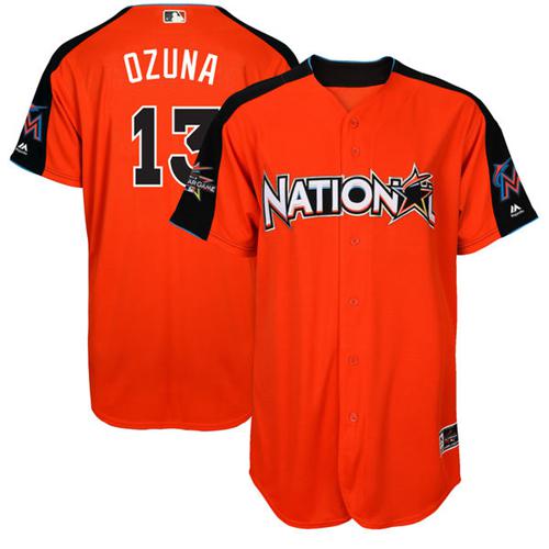 marlins #13 Marcell Ozuna Orange 2017 All-Star National League Stitched MLB Jersey marlins #13 Marcell Ozuna Orange 2017 All-Star National League Stitched MLB Jersey